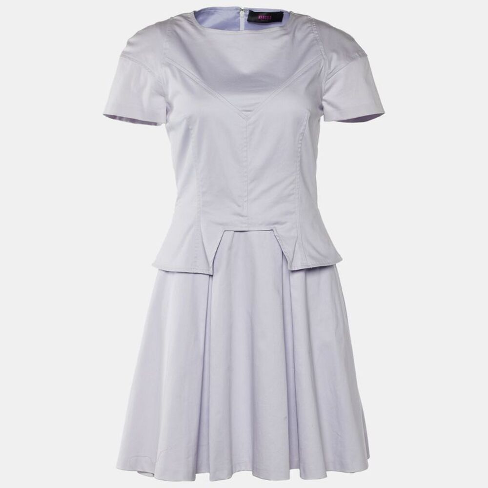 Versus Versace Pale Lilac Cotton Pleated Dress S